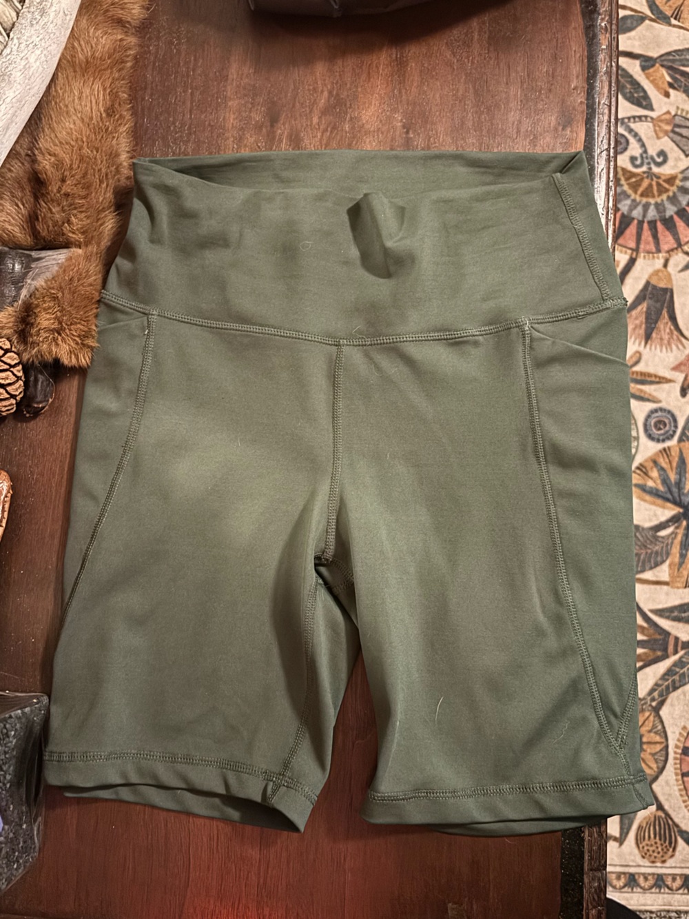 Senita Athletics Olive Green Women’s Active Shorts